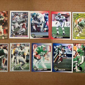 Philadelphia Eagles football cards lot sale - 10 cards